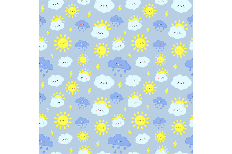 cute-rain-sky-pattern-smiling-happy-sun-thunderclouds-with-lightning