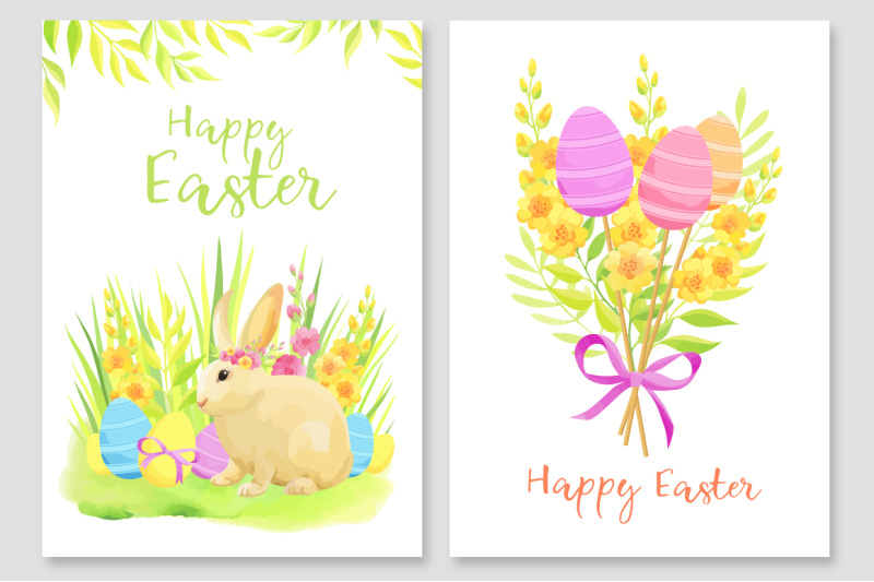 happy-easter-invitations-and-cards-vector-set