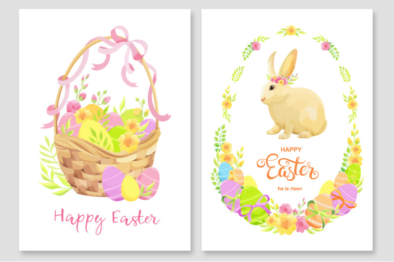 happy-easter-invitations-and-cards-vector-set