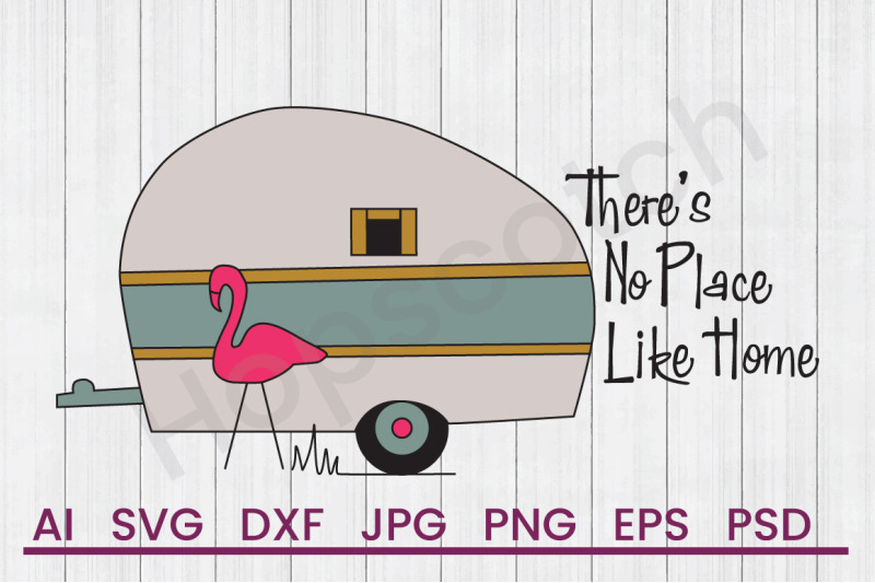 flamingo-camper-svg-file-dxf-file
