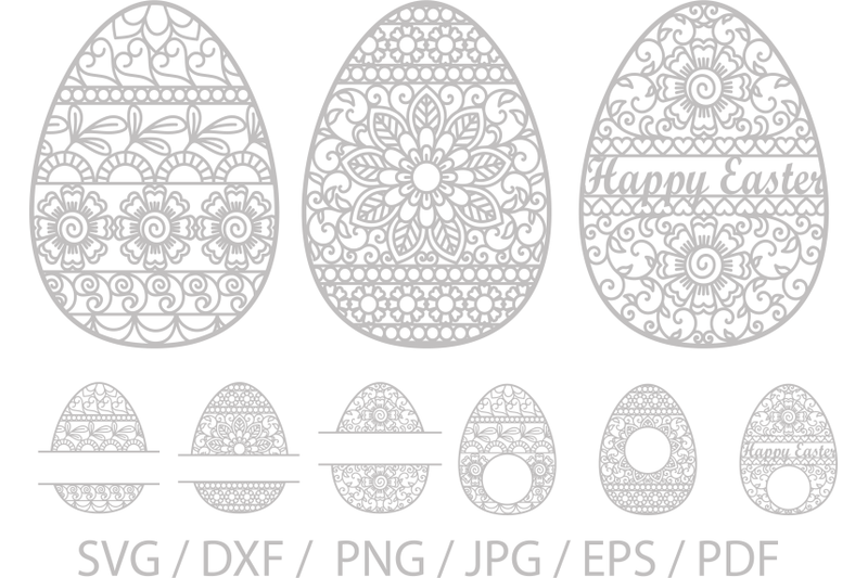 Layered Easter Bunny Mandala Svg Printable - Layered SVG Cut File