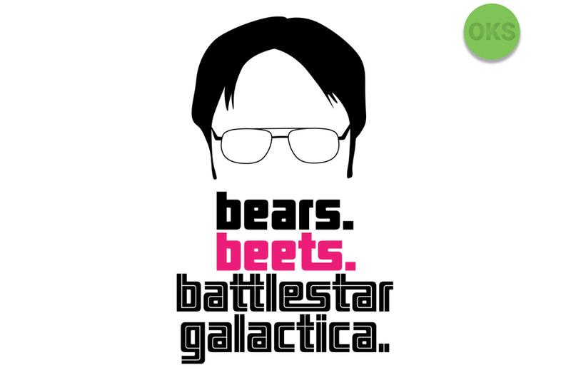 bears beets battlestar galactica svg, svg files, vector, clipart, cric