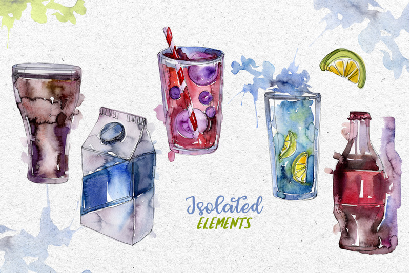 drinks-refreshing-watercolor-png