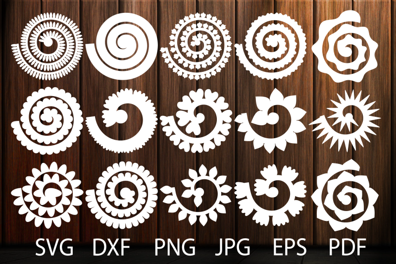 Download Rolled Flower Svg, Flowers Template, Rolled Paper Flowers Svg, Flowers By JulyDigitalImages ...