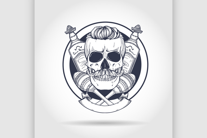 mexican-sketch-skull