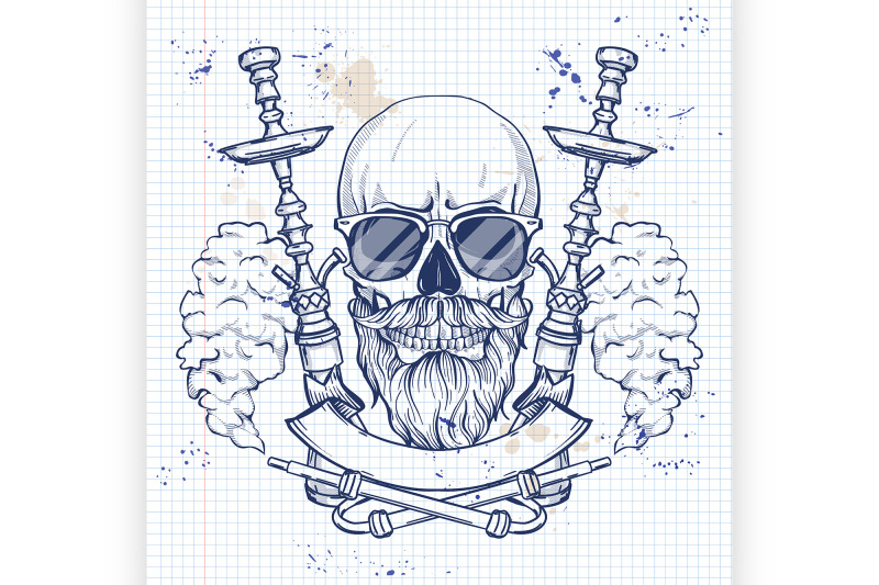 sketch-hipster-skull