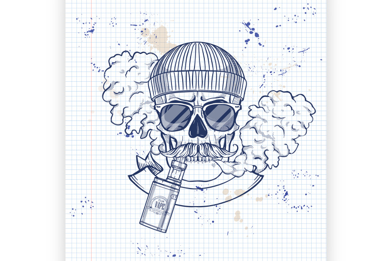 sketch-hipster-skull