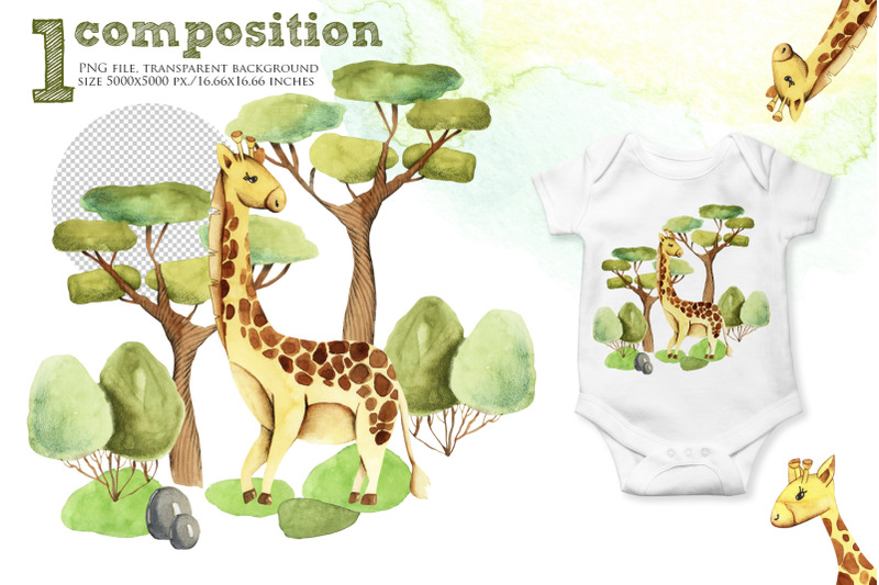 giraffes-watercolor-clipart