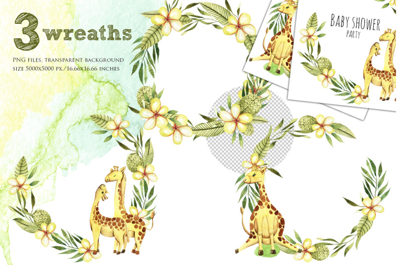 giraffes-watercolor-clipart