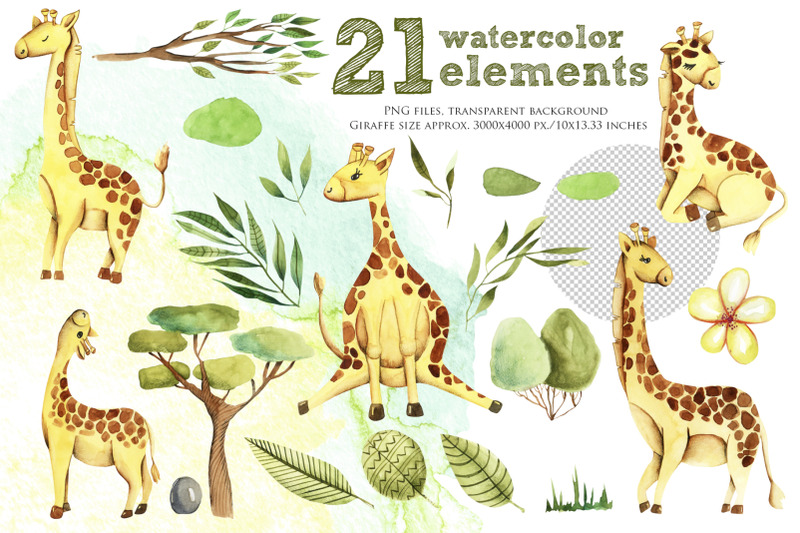 giraffes-watercolor-clipart