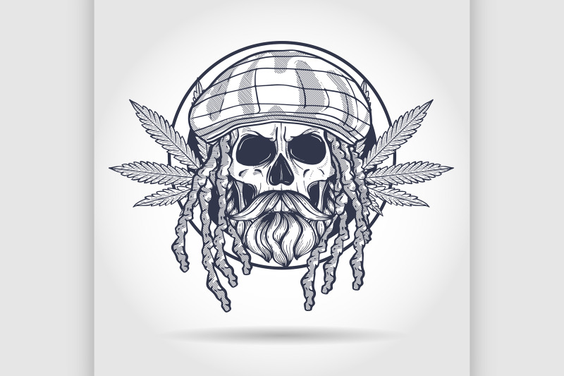 sketch-skull-rastaman