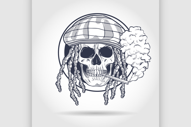 sketch-skull-rastaman