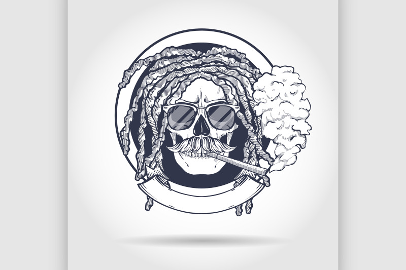 sketch-skull-rastaman