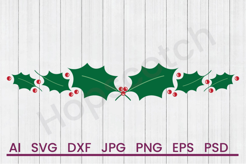 holly-border-svg-file-dxf-file