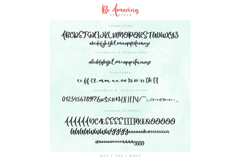 be-amazing-font-with-posters-amp-decor