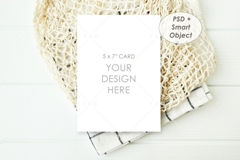 Free 5" x 7" Card Mockup / Invitation Card (PSD Mockups)