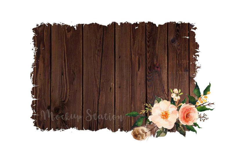 Download Sublimation Wood Background Png Bundle Rustic Watercolor Frame Design By Mockupstation Thehungryjpeg Com
