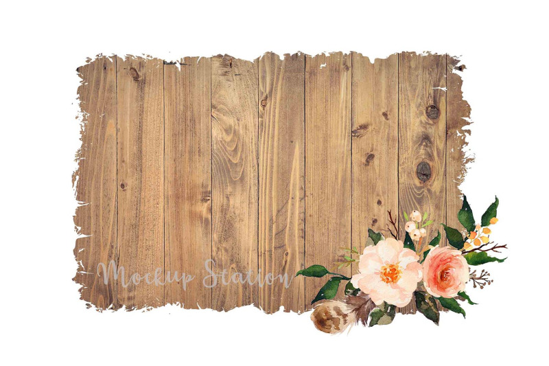 Sublimation Wood Background PNG Bundle, Rustic Watercolor Frame Design By  MockupStation | TheHungryJPEG