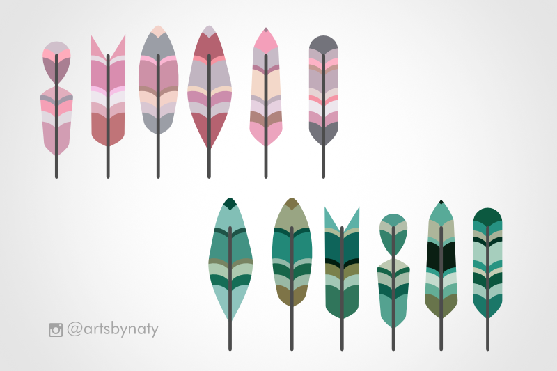 the-flat-feather-design-pack-graphics