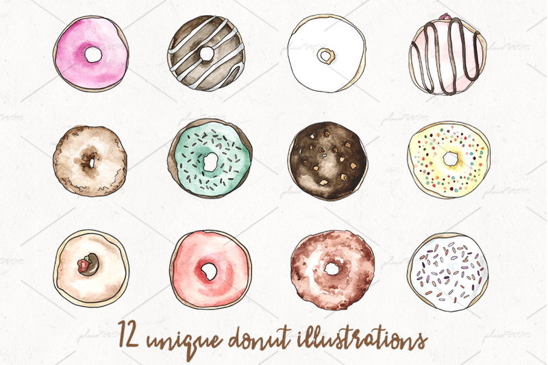 donut-shoppe-watercolors