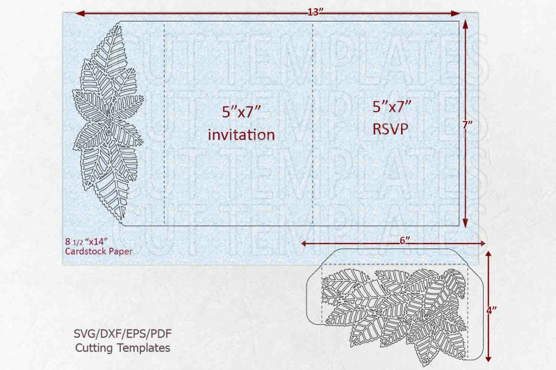 leaves-tri-fold-trifold-envelope-wedding-invitation-svg-dxf-laser-cut