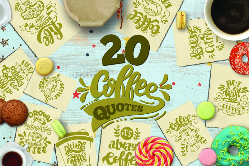 Download Coffee svg bundle Coffee quotes Set of 20 quotes By SVG ...