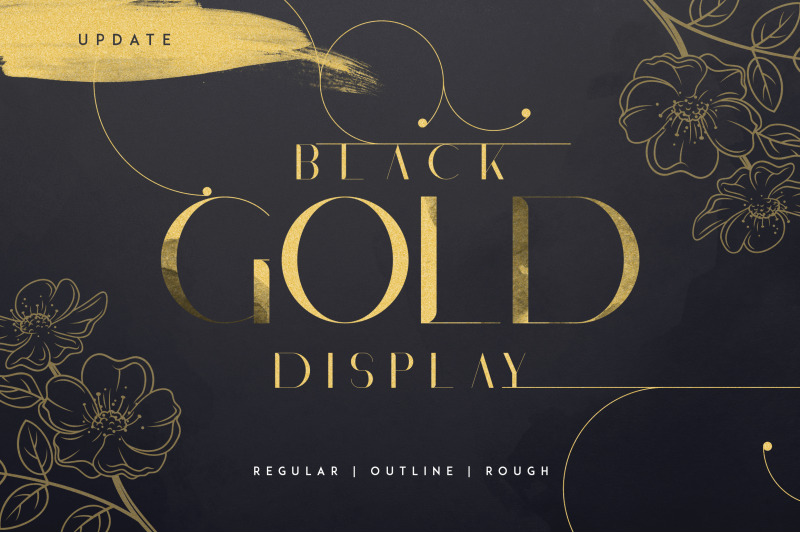 update-black-gold-serif-typeface