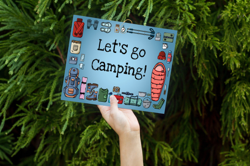 let-039-s-go-camping-icons-set