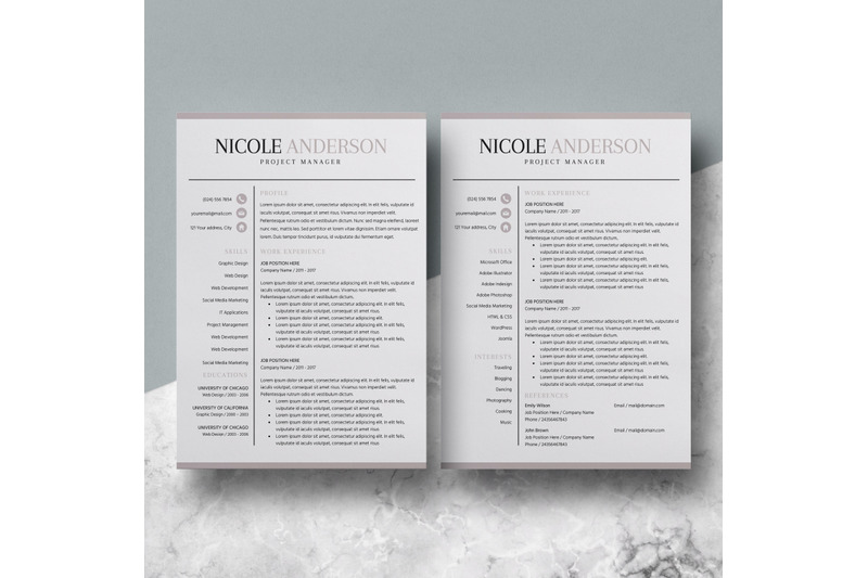 resume-template-cv-template-nicole