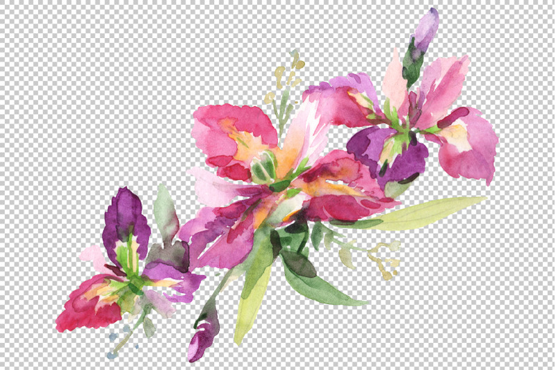 bouquet-cutie-watercolor-nbsp-png