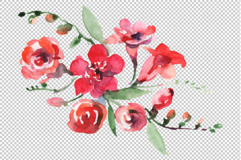 bouquet-cutie-watercolor-nbsp-png