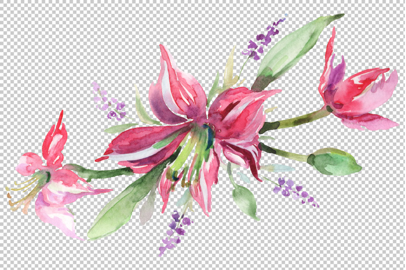 bouquet-cutie-watercolor-nbsp-png