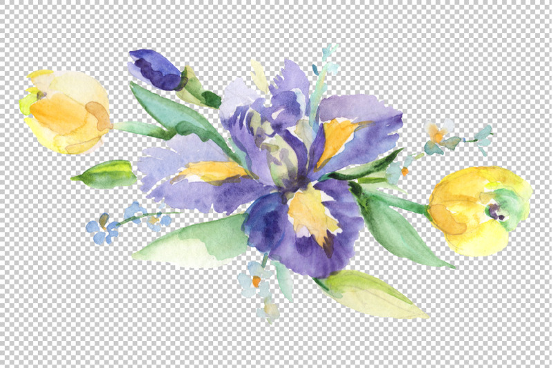 bouquet-cutie-watercolor-nbsp-png