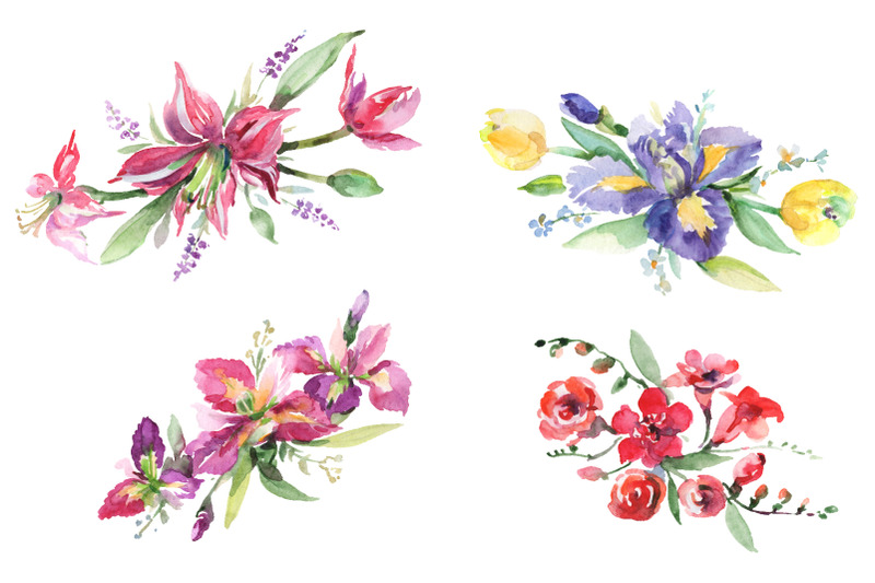 bouquet-cutie-watercolor-nbsp-png