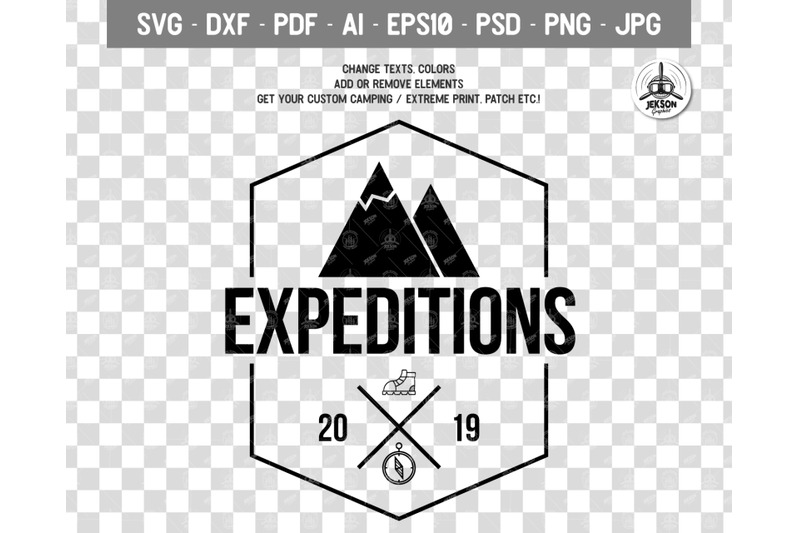 Vintage Hiking Logo Expedition Label Templates Svg Vector By Jekson Graphics Thehungryjpeg Com