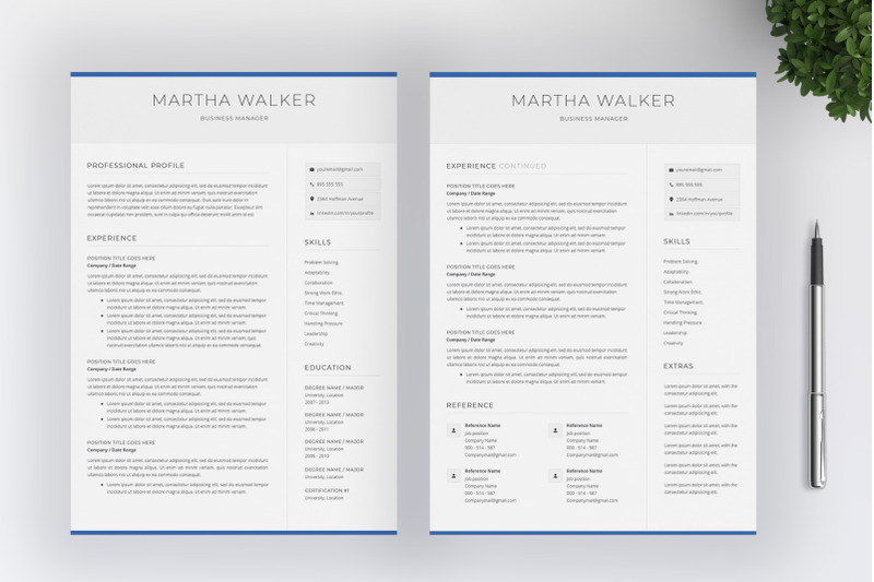 resume-templare-4-pages-cover-letter-cv-design