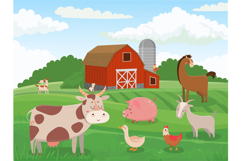 farm-animals-village-animal-farms-cows-red-barn-and-cattle-field-lan