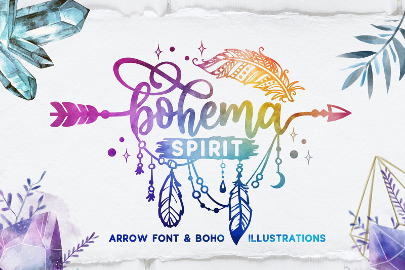 bohema-spirit-font-and-illustrations