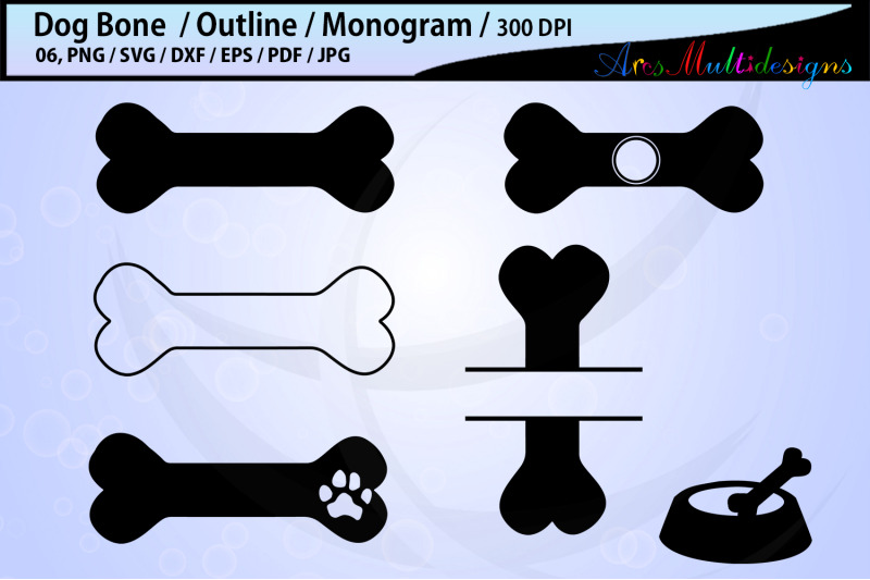 dog-bone-svg-bundle-dog-bone-monogram-dog-bone-silhouette