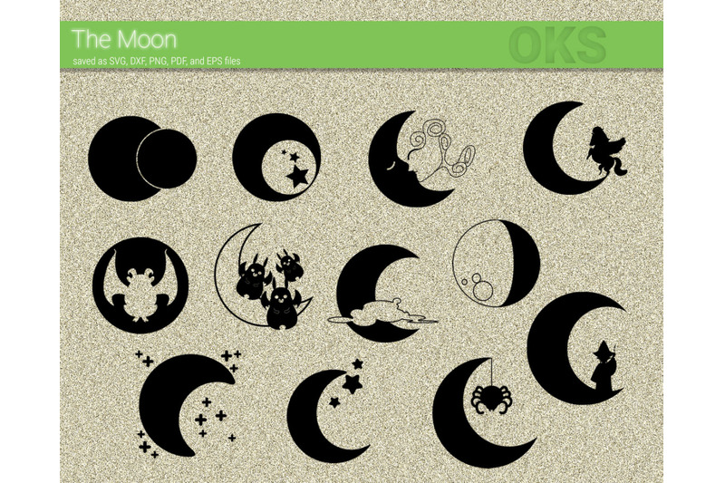 Download moon svg, svg files, vector, clipart, cricut, download By ...