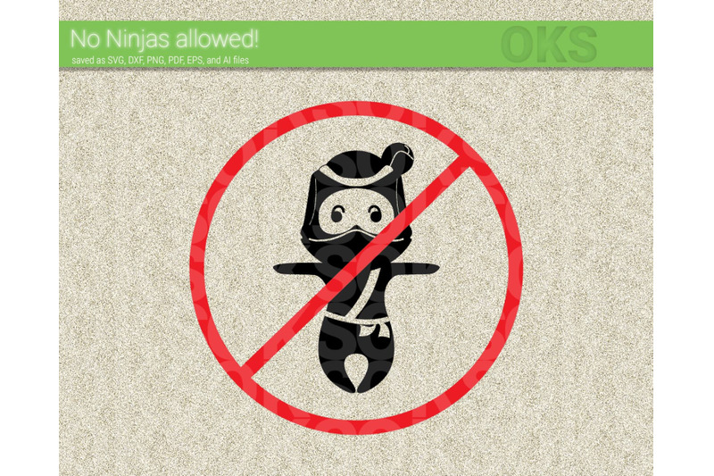 no ninja sign svg, svg files, vector, clipart, cricut, download By