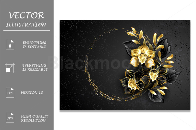 black-jewelry-orchid-with-gold-paint