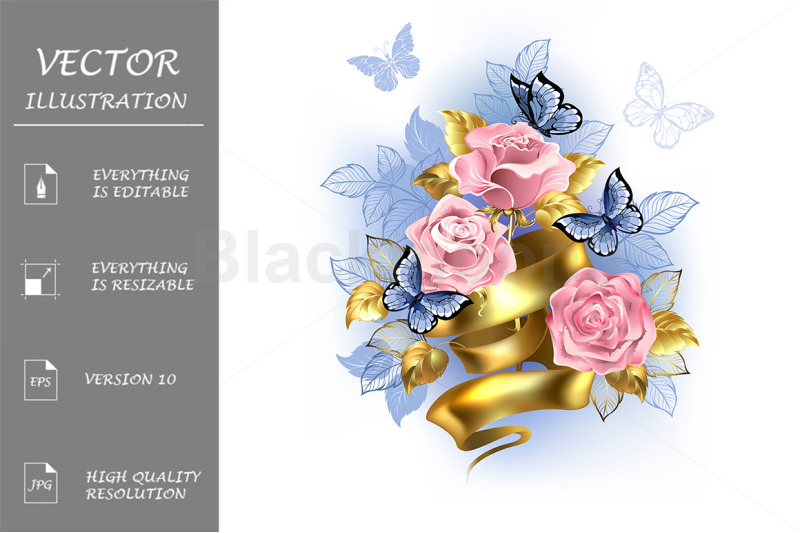 pink-roses-with-gold-ribbon