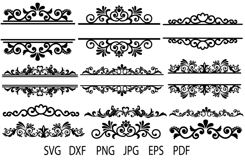 Double Heart Frame Rose Flourish Decoration – TotallyJamie: SVG Cut Files,  Graphic Sets & Clip arts