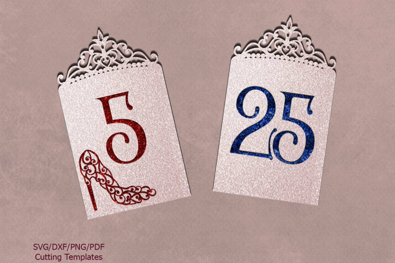 Download Wedding Table Numbers Svg Dxf Paper Cut Laser Cut Templates By Kartcreation Thehungryjpeg Com