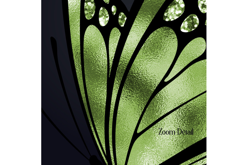 30-greenery-foil-and-glitter-butterfly-digital-images