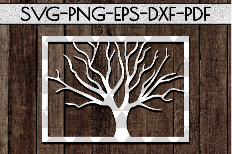 tree-branch-papercut-template-family-tree-home-decor-svg