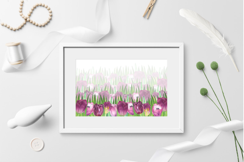 tulips-spring-bouquet-hand-painteg-watercolor-clip-art
