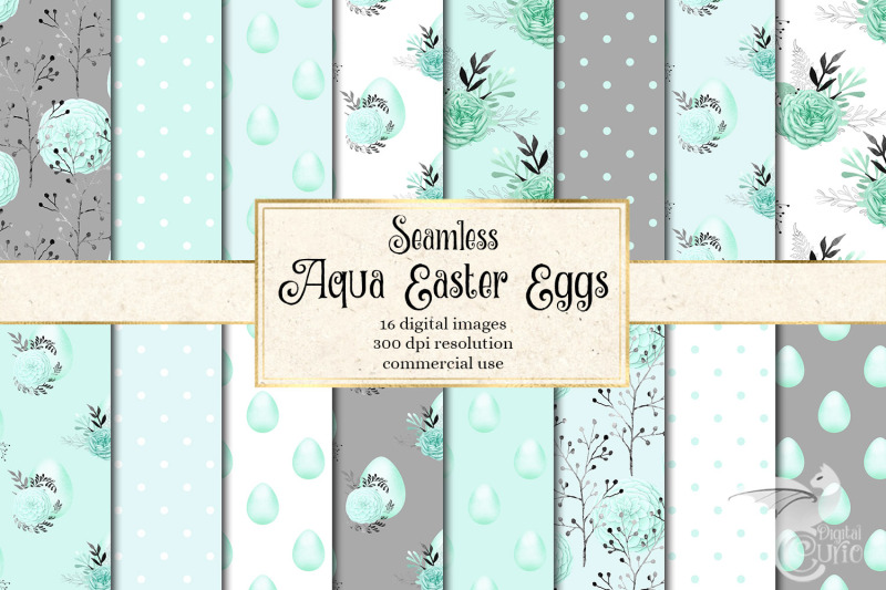 aqua-easter-eggs-digital-paper