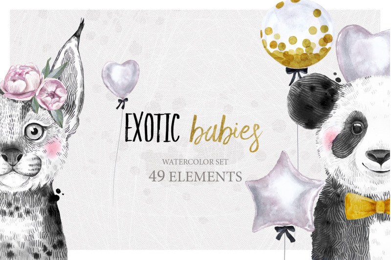 exotic-babies-watercolor-set